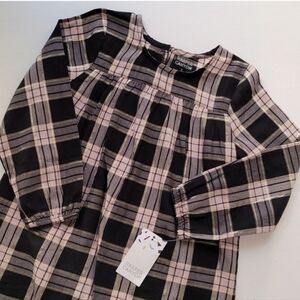 NWT HARPER CANYON Metallic Plaid Dress 3T